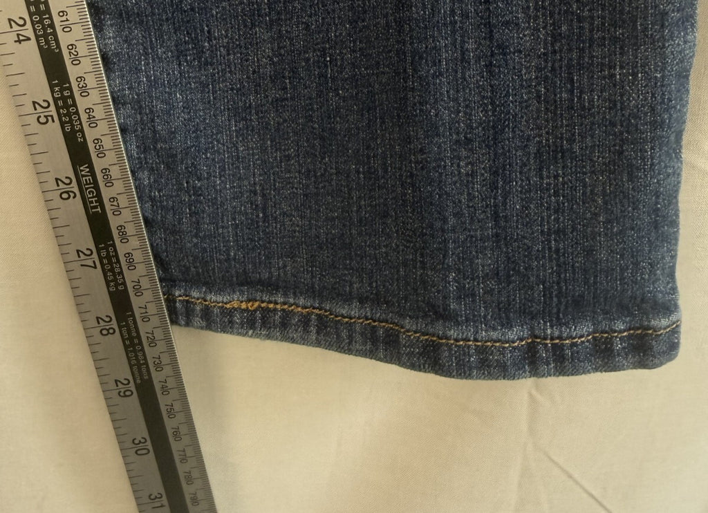 Levis 505 Womens Jeans Straight Leg Size 14 S Short Blue