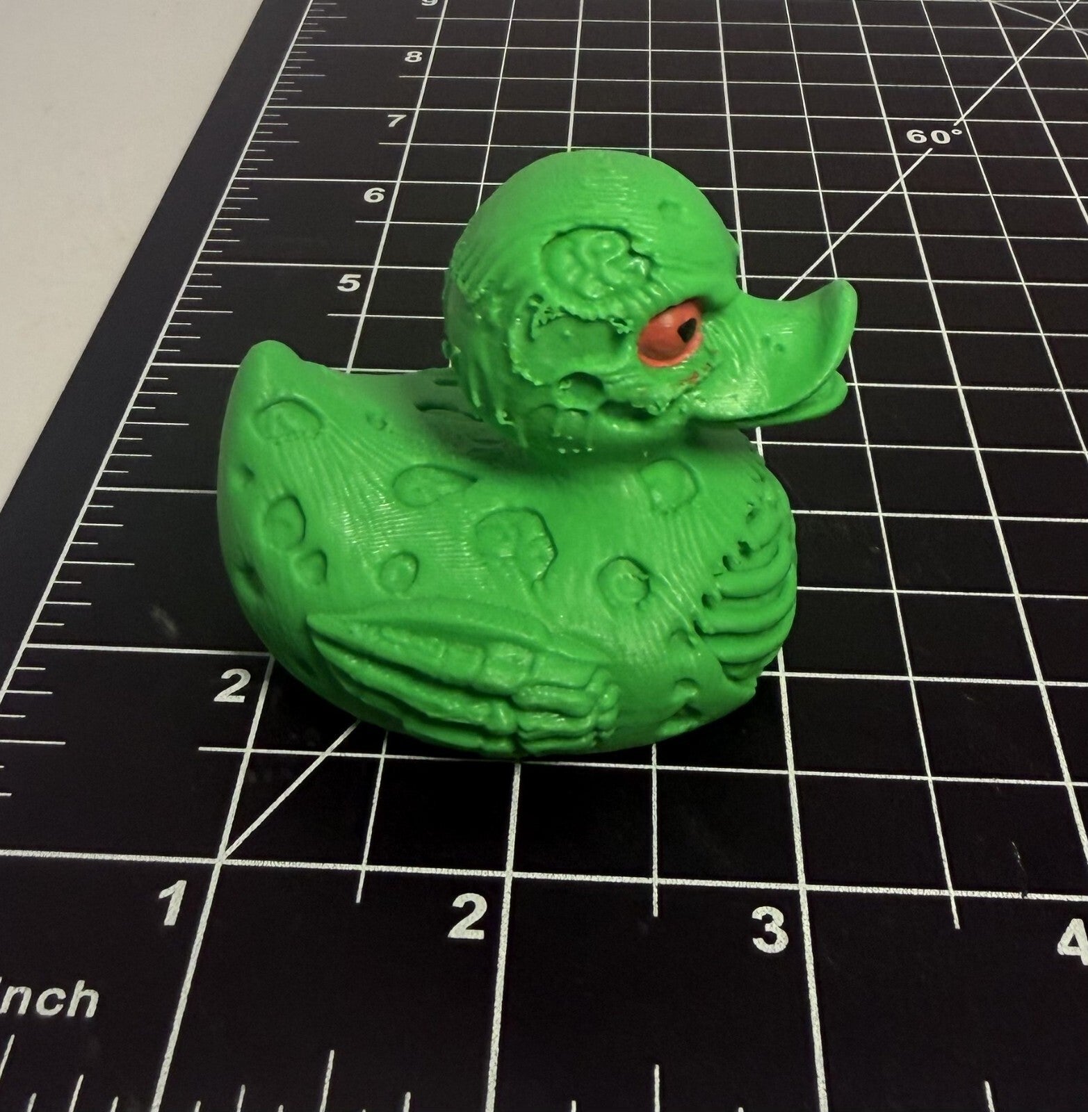 3d Printed Zombie Duck - 2 1/5 Inch Tall - Halloween - Jeep