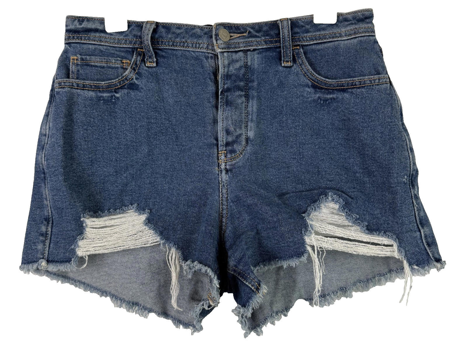 Hollister Womens Stretch Curvy High Rise Mom Shorts Size 9/29 Distressed