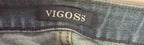 Vigoss Jeans Womens 30x28 Blue The Jagger Skinny Distress Dark Wash Denim