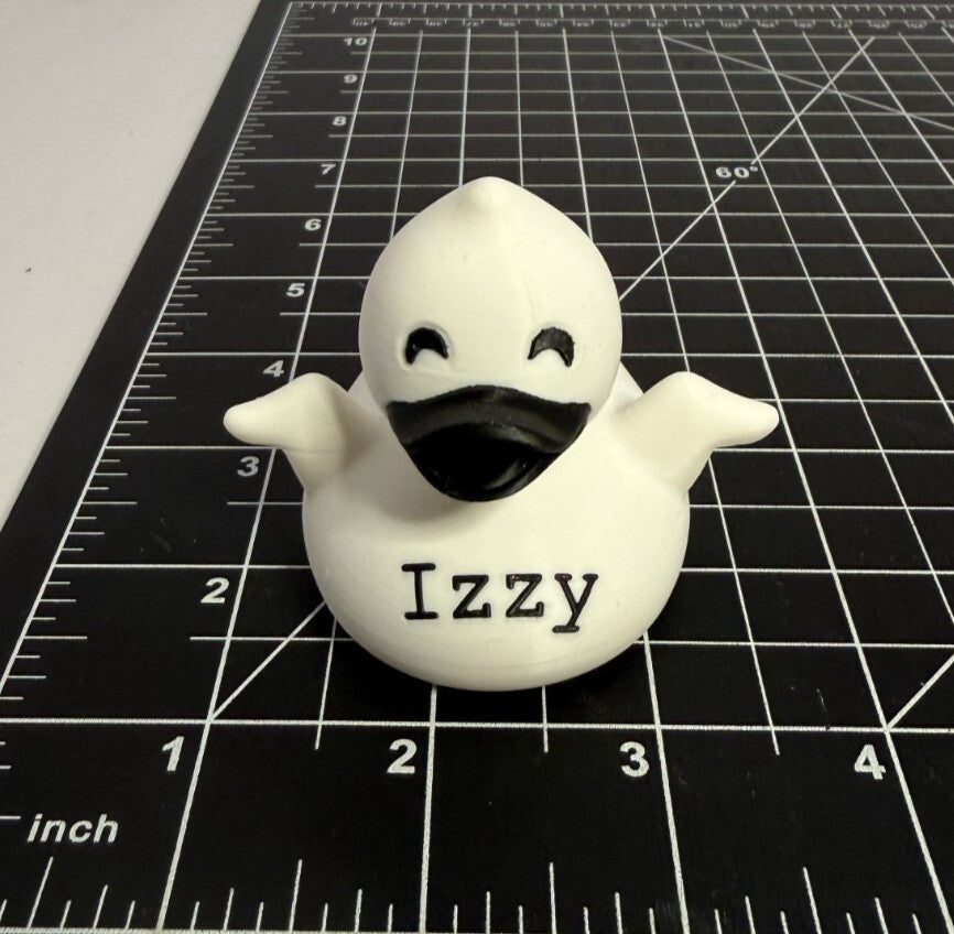 3d Printed Ghost Duck - Personalized - 2 1/5 Inch Tall