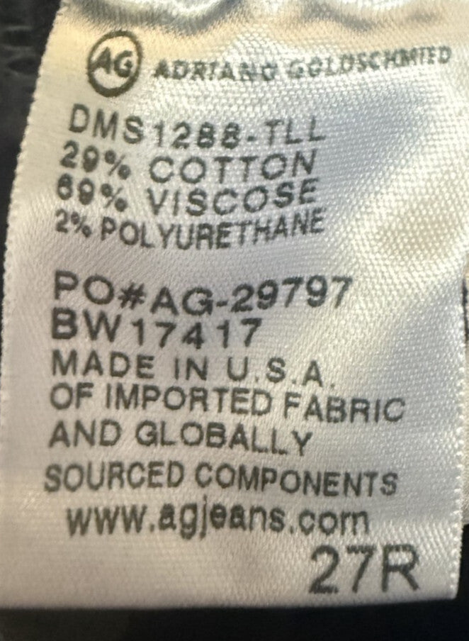AG Adriano Goldschmied Jeans 27R Womens Blue The Legging Super Skinny Low Rise