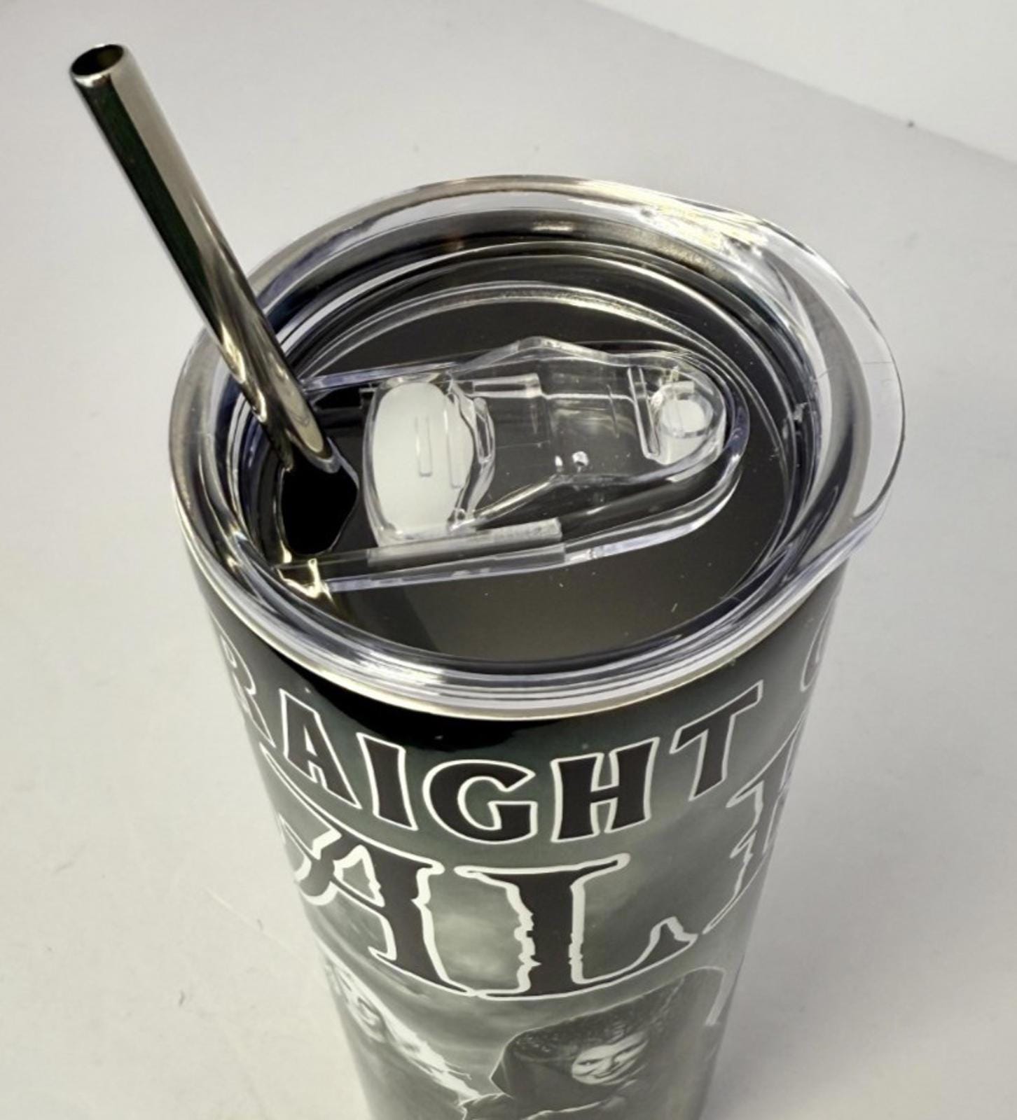 20 oz Straight Outta Salem Stainless Steel Tumbler with Lid, Straw