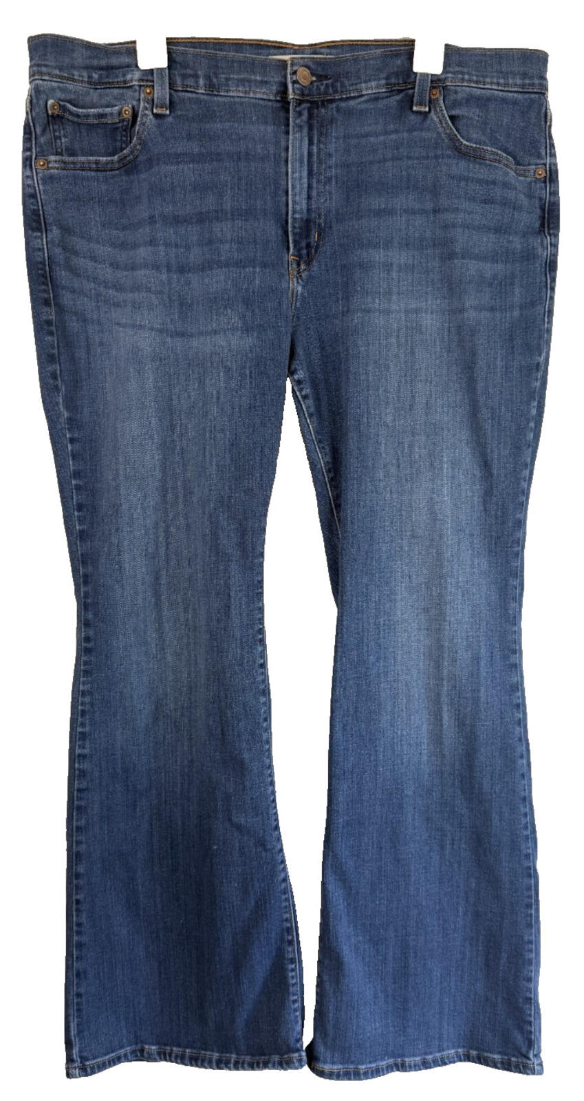 Levis 726 Jeans Womens Sz 18W Flare High Rise Denim Stretch Comfort Medium Wash