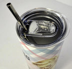 20 oz Retro Sewing Stainless Steel Tumbler with Lid, Straw