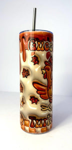 20 oz Turkey Butt Stainless Steel Tumbler with Lid, Straw