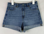 American Eagle Mom Shorts Womens Size 10 Roll Cuff - Demin - Stretch