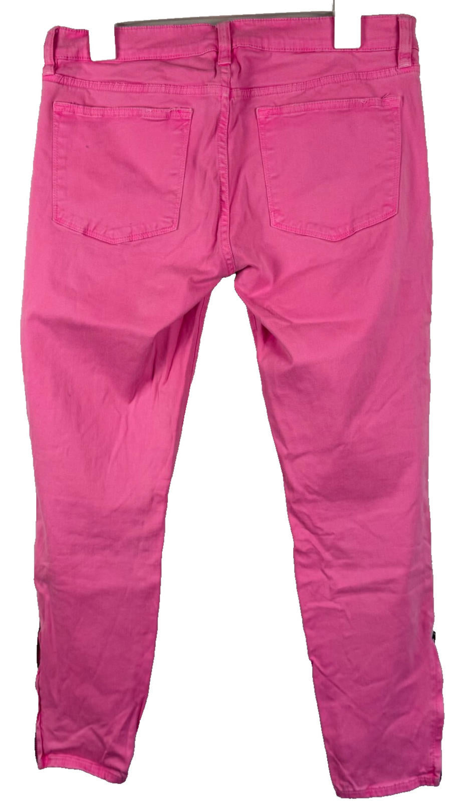 J Crew Toothpick Ankle Jeans Womens Sz 30 Pink Cotton Stretch 5 Pocket Zip Ankle