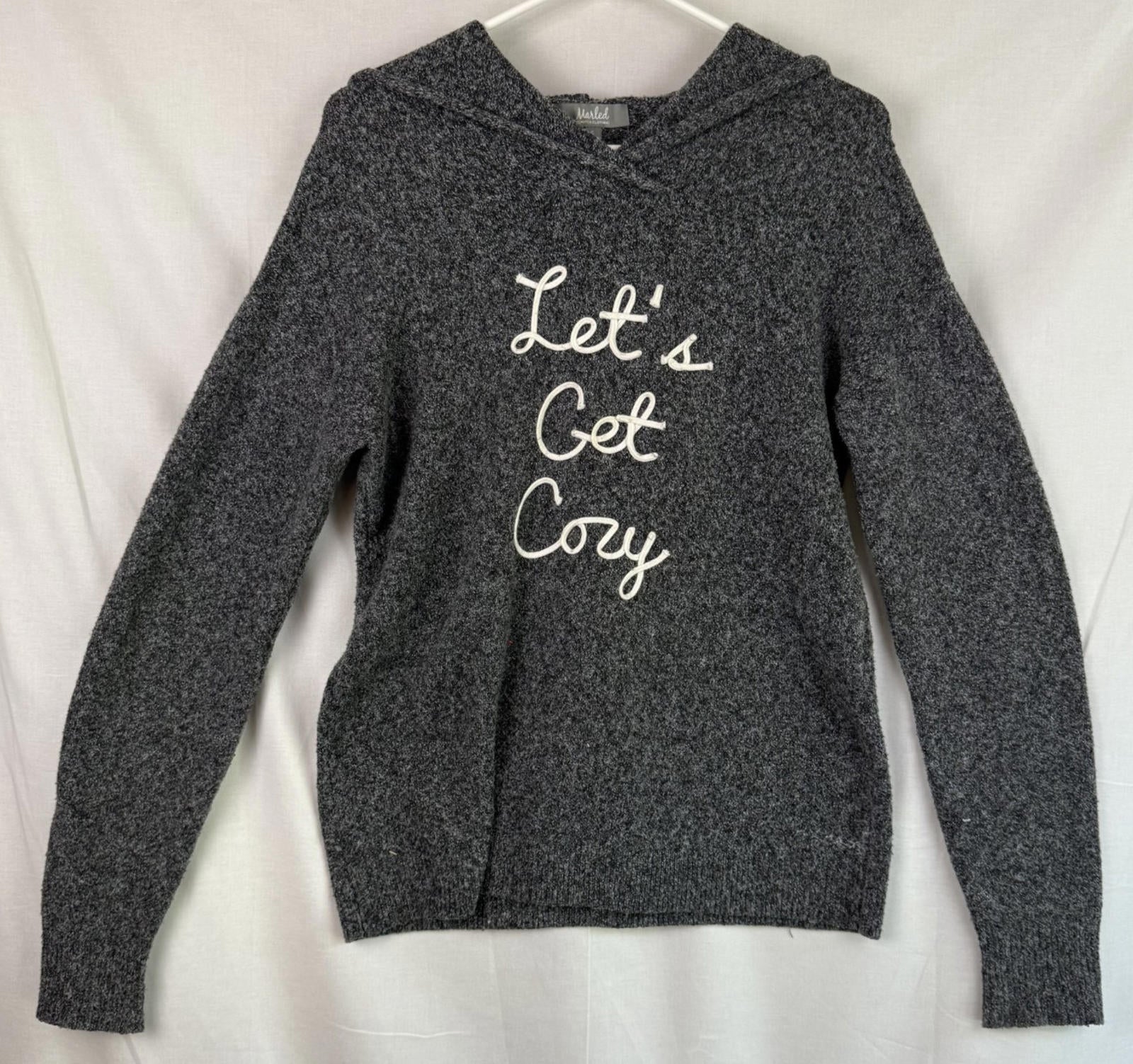 Marled Reunited Clothing Womens Sz S Pullover Hoodie Sweatshirt Lets Get Cozy
