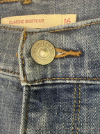 Levis Womens Classic Bootcut Jeans Size 16 Blue Denim Stretch Cotton Blend