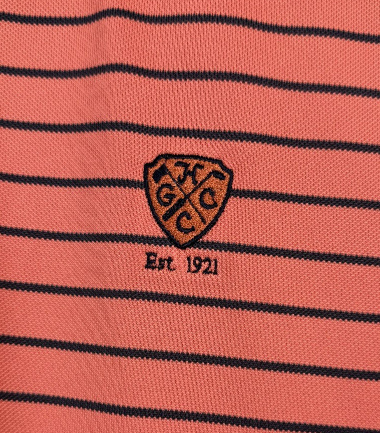 FootJoy Shirt Mens XL Pink Salmon Short Sleeve Embroidery Performance Golf Polo
