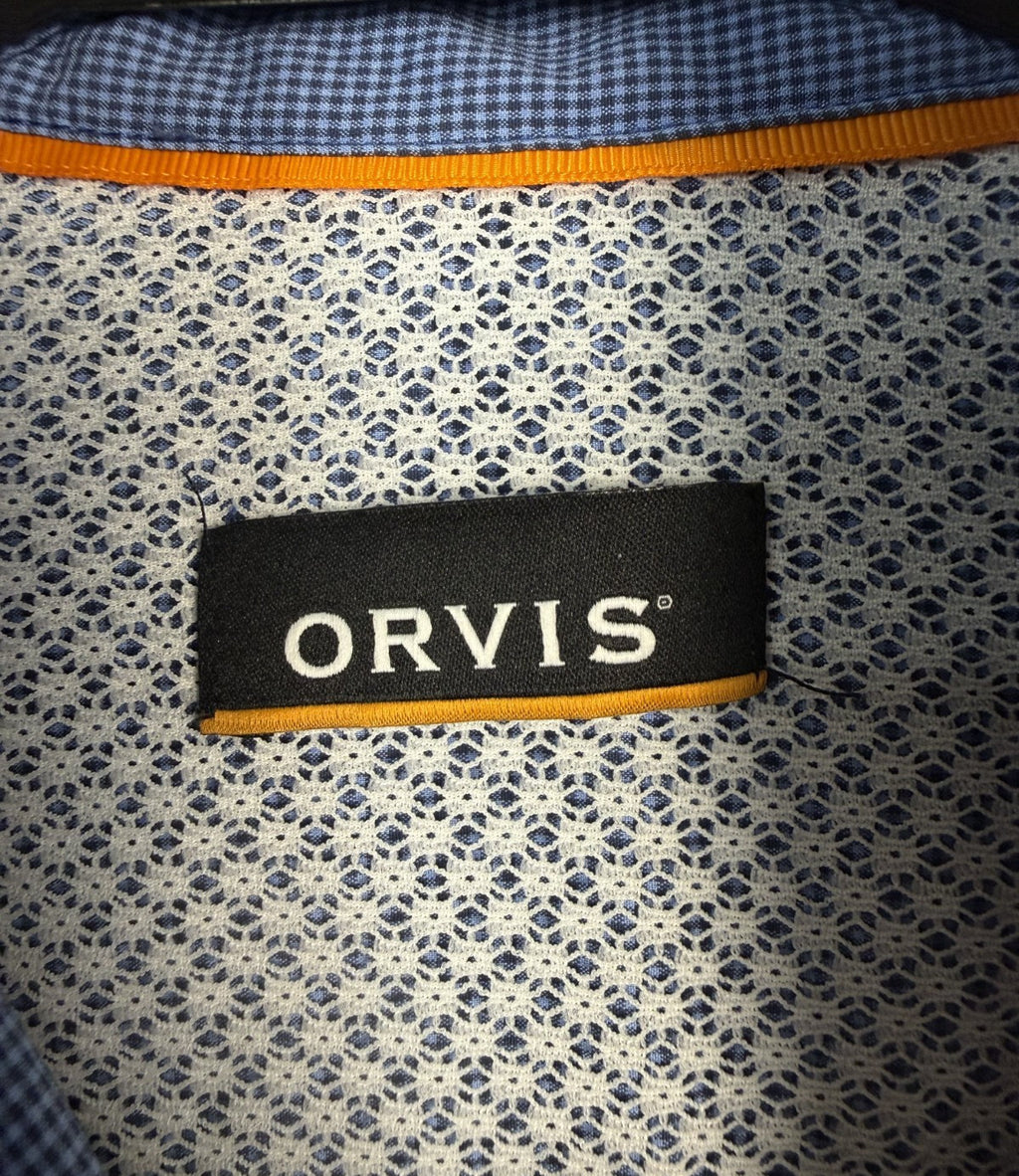 Orvis Open Air Caster Ventilated Long Sleeve Fishing Shirt Mens Size Medium Blue