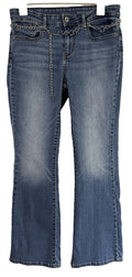 Signature by Levi Strauss Boot Cut Jeans Womens 12S Blue Low Rise Star Belt