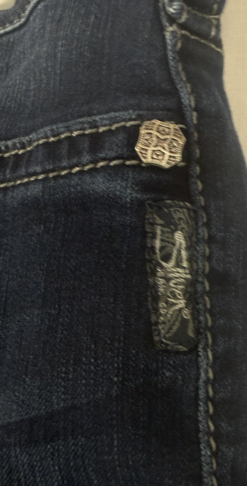 Silver Jeans Suki Mid Super Stretch Womens 34x31 Dark Wash Denim 9” Rise