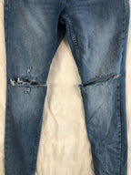 Womens Old Navy Rockstar Super Skinny Mid-Rise Distressed Denim Jeans Size 4