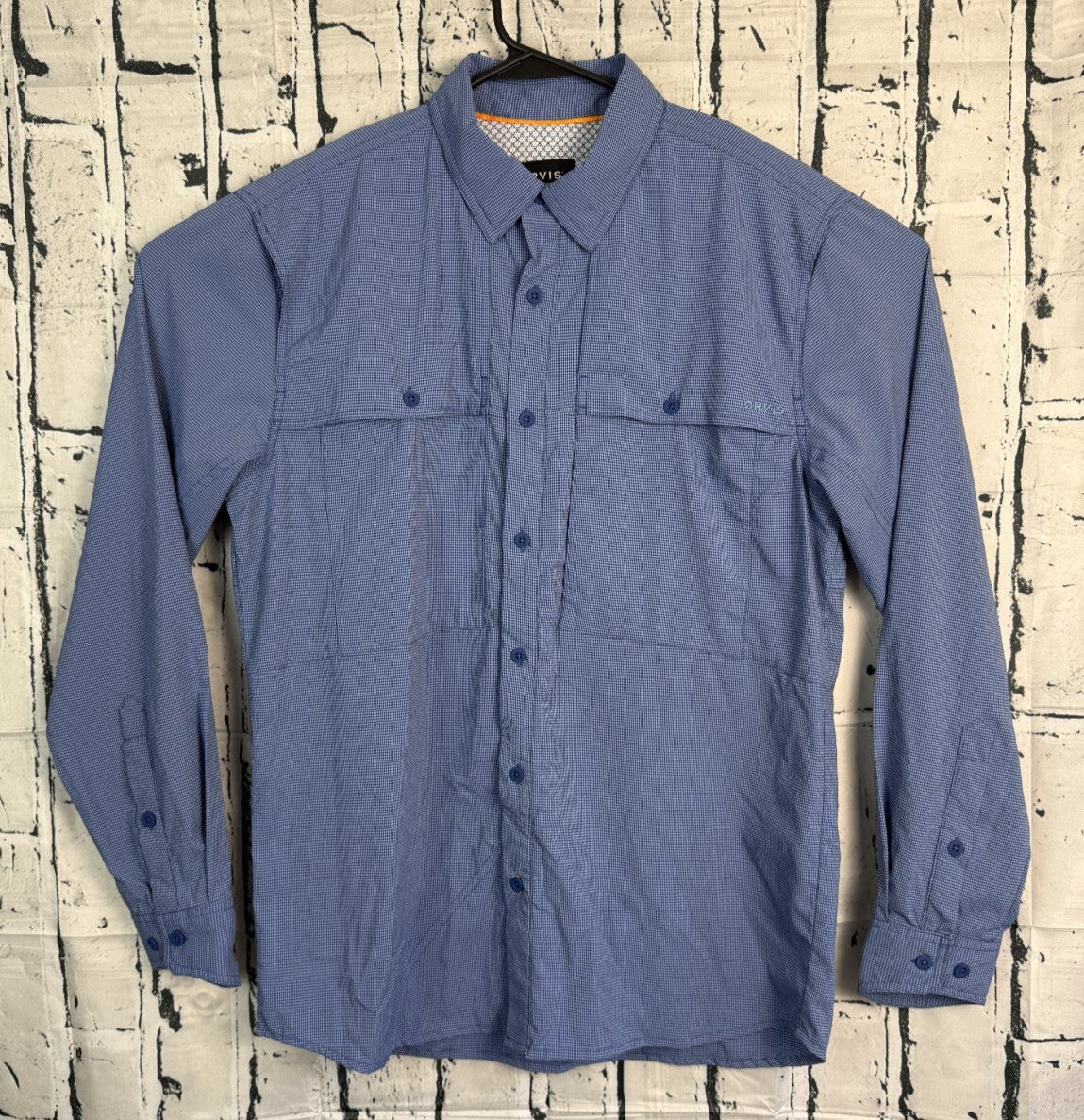 Orvis Open Air Caster Ventilated Long Sleeve Fishing Shirt Mens Size Medium Blue