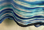 By The Sea Womens Dress Size XL 2-layer a-line blue stripped lightweight