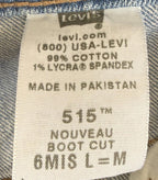 Levis 515 Nouveau Bootcut Light Wash Denim Jeans Womens Size 6M Cotton Blend