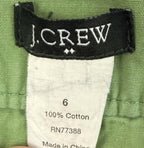 J Crew Womens Mini Skirt Size 6 Green Summer Minimalist Preppy School Girl