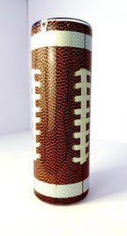 20 oz Football Mom Stainless Steel Tumbler with Lid, Straw