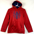 Spiderman Hoodie Youth XL 14/16 Red Blue Spider Logo Pockets Marvel