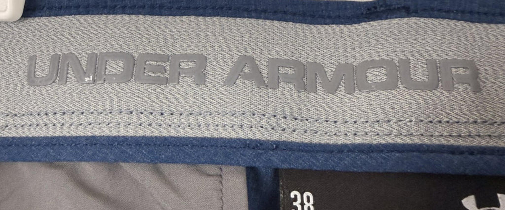 Under Armour Golf Chino Shorts Mens 38 X 10 Blue Loose Polyester
