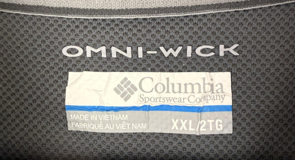 Columbia Grey Omni Wick Mens 2xl XXL Golf Polo Shirt