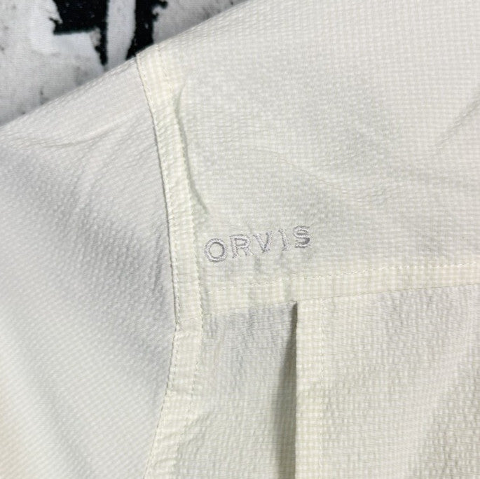 Orvis Open Air Caster Ventilated Long Sleeve Fishing Shirt Mens Size M Cream