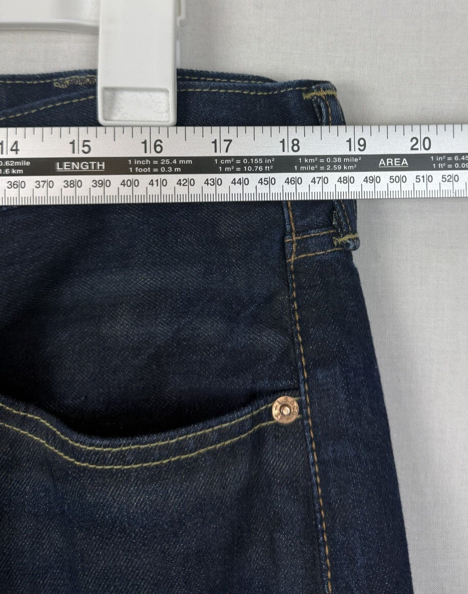 Levis 501 Jeans 38x34 Blue Regular Straight Dark Dirtwash Red Tab Denim