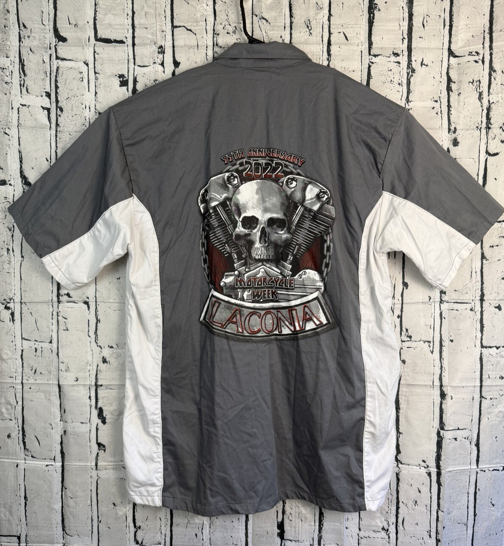 Vance Biker Wear 99th Laconia Bike Week Button Down Shirt Men 5xl Mechanic Style