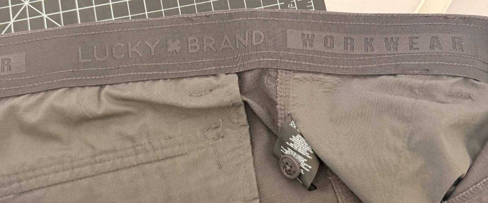 Lucky Brand Workwear Ripstop Cargo Shorts Charcoal Gray Size 44