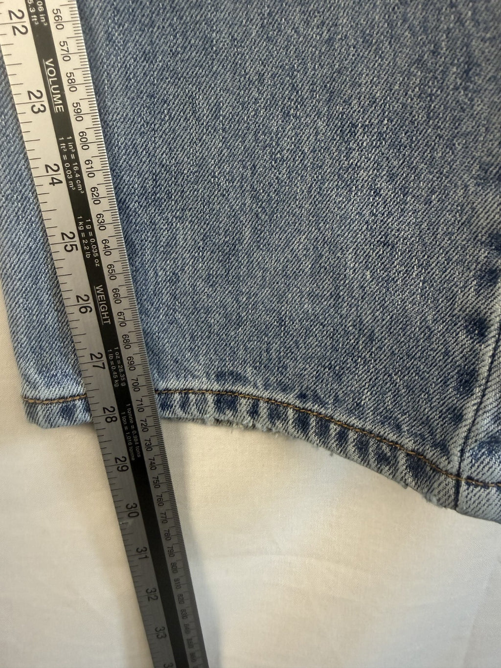 Levis Vintage Mens 505 Regular Fit Jeans 36x30 Straight Leg Light Wash Denim