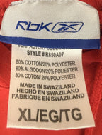Reebok Red New England Patriots Hoodie XL NFL Throwback Graphic Design