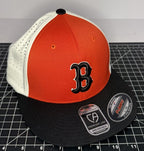 Cap America Premium Line Boston Red Sox Flexfit Hat Sz L/XL - Orange/White