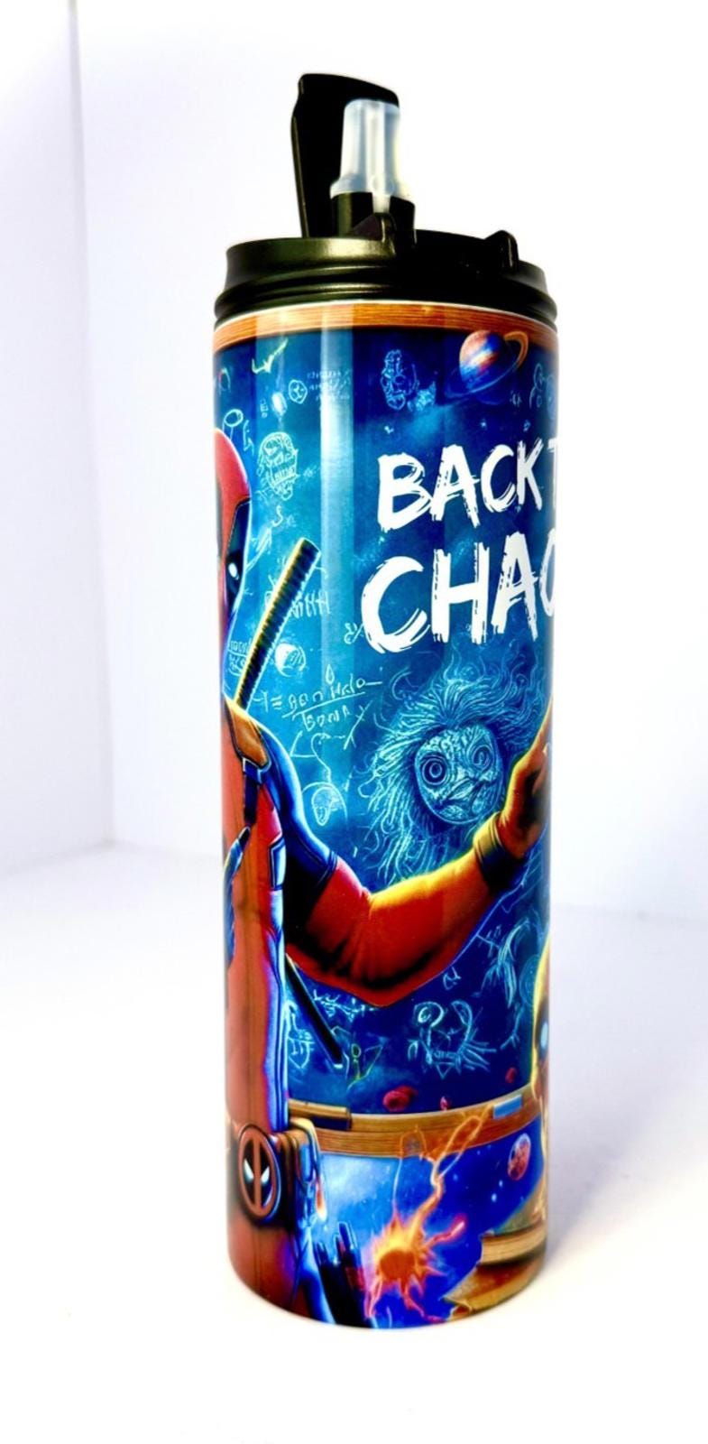 20 oz Deadpool back to school StainlessSteel Tumbler w/ Twist on Lid, Straw Kids