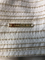 Anne Klein Womens top Size s bright white/gold