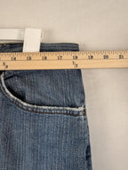 Vtg Lee Dungarees 36x34 Loose Straight Blue Jeans Faded Wash Broken In