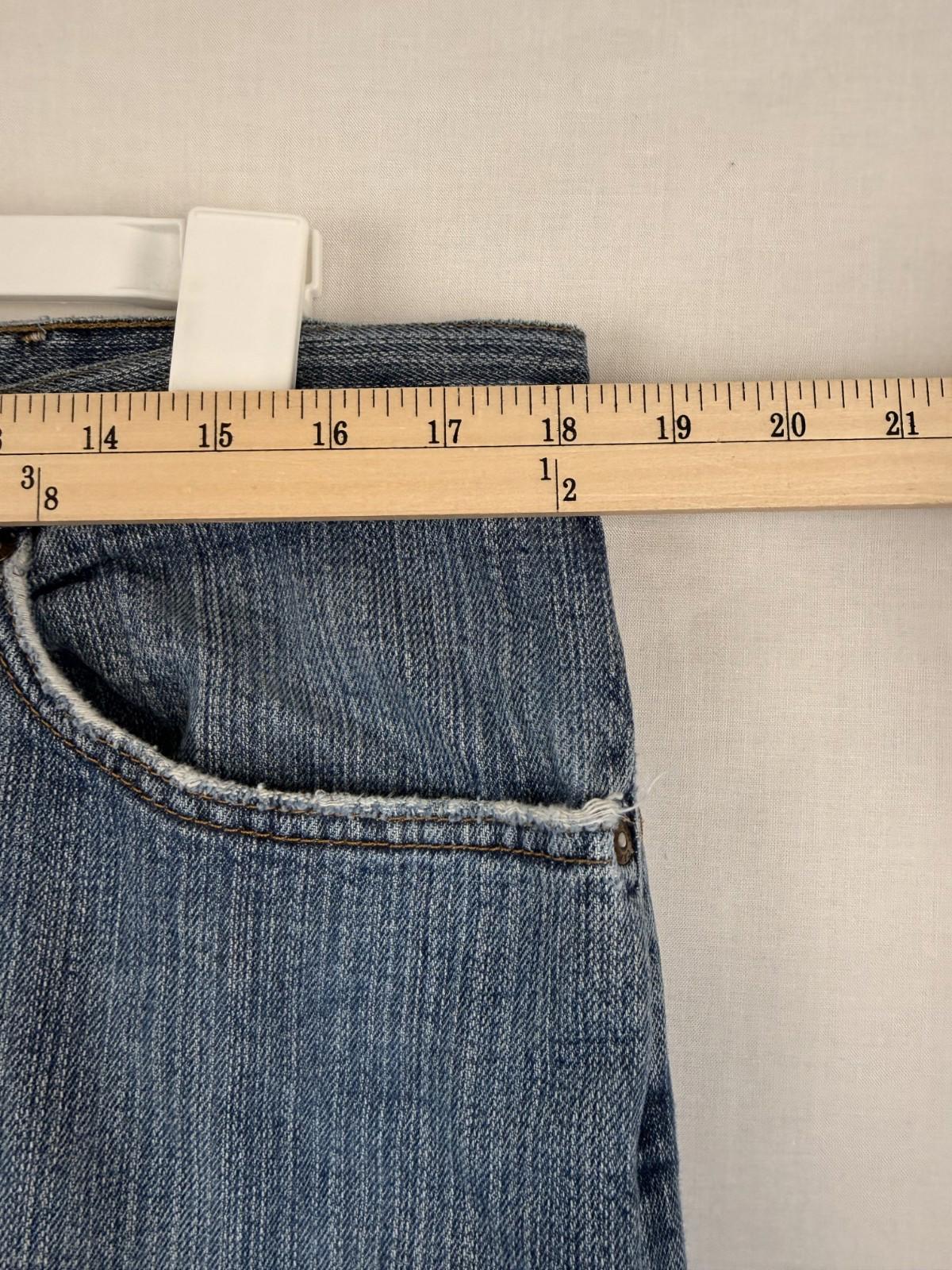 Vtg Lee Dungarees 36x34 Loose Straight Blue Jeans Faded Wash Broken In