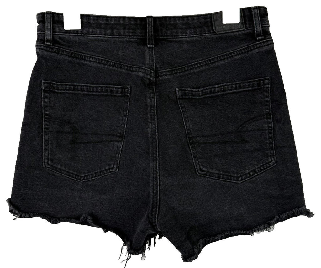 American Eagle Womens Size 12 Highest Rise 90's Boyfriend Shorts Stretch Black