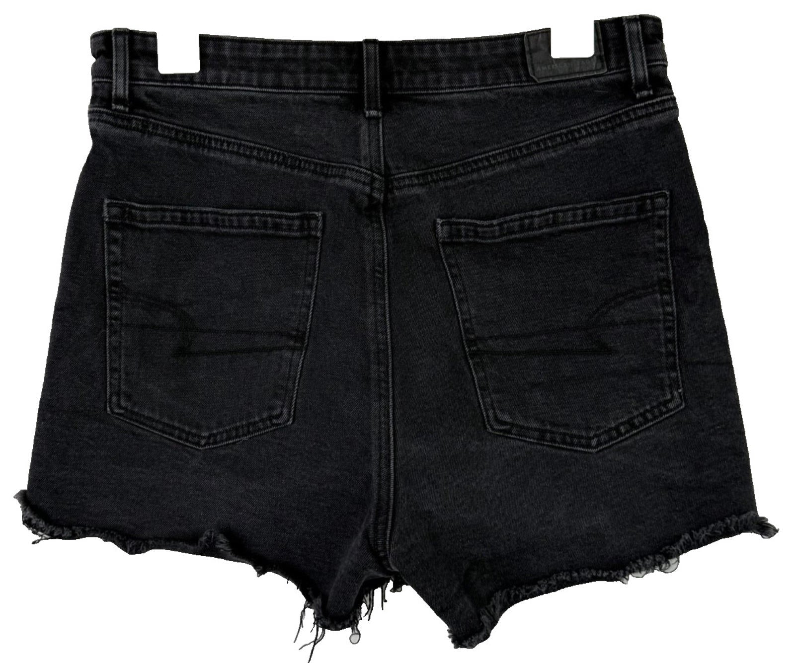 American Eagle Womens Size 12 Highest Rise 90's Boyfriend Shorts Stretch Black