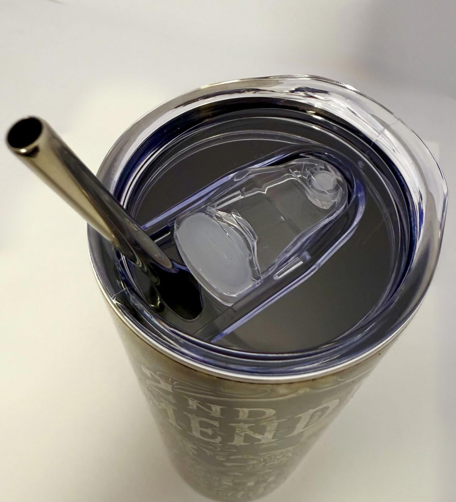 20 oz Second Amendment Stainless Steel Tumbler with Lid, Straw