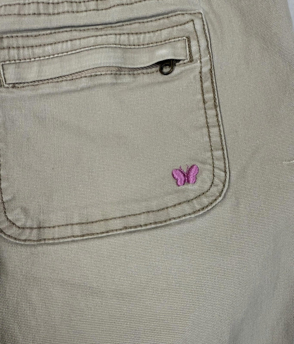 Aeropostale Womens Capri Pants Khaki Size 3/4 Butterfly