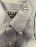 Lauren Ralph Lauren Button Down Mens 15.5 34/35 Blue Classic Fit Non Iron Shirt