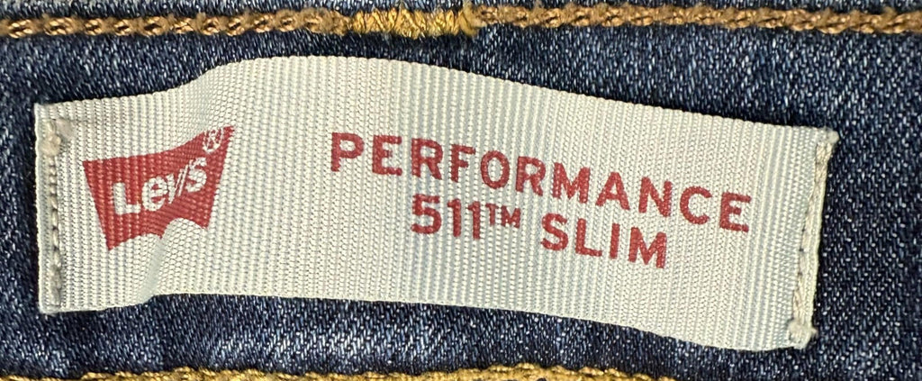 Levis Youth Jeans Performance 511 Slim Medium Wash Blue Denim Size 12 Reg 26x27"