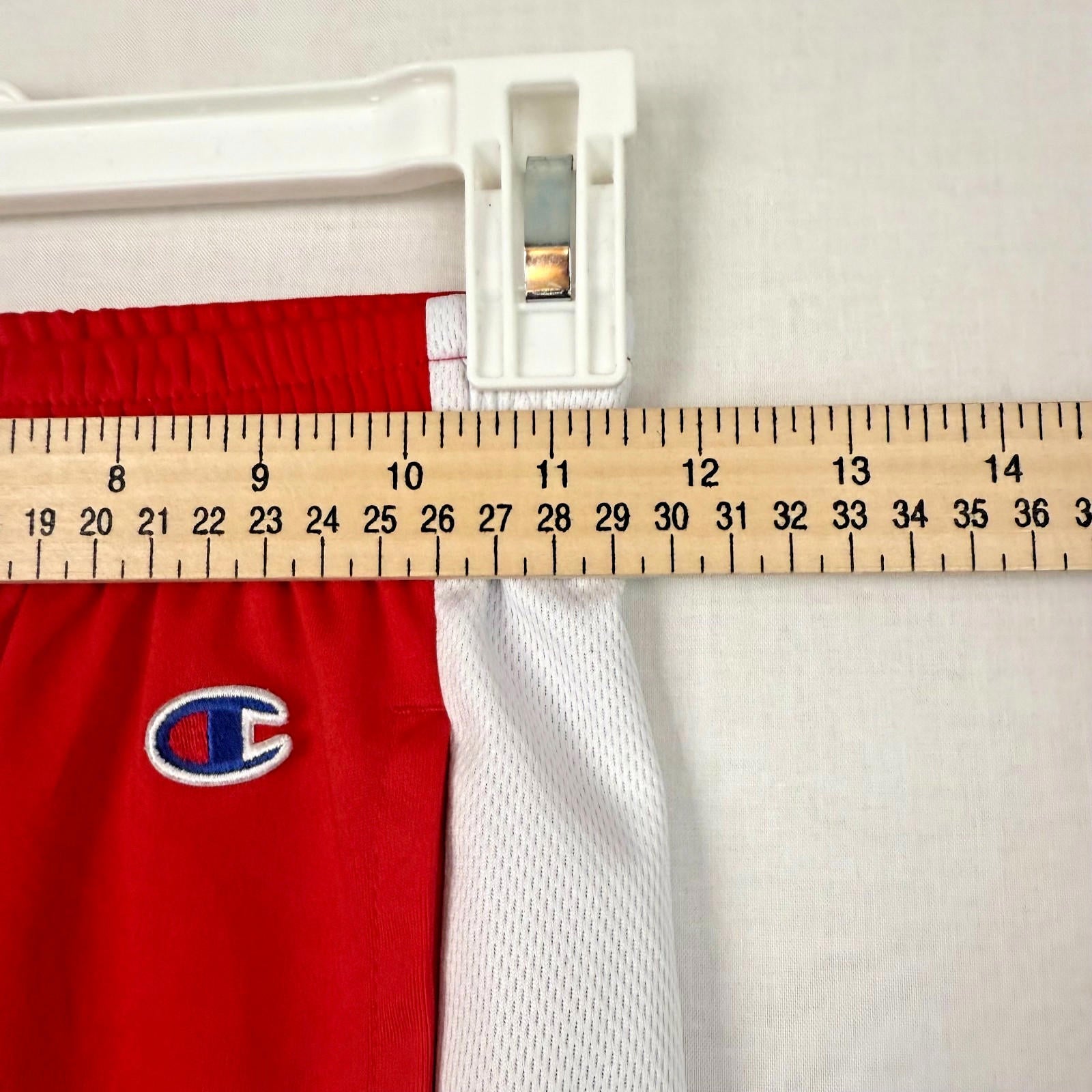 Champion Basketball Shorts Youth Size Small Red Elastic Waist Boys