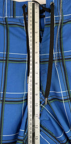 Hurley Phantom Board Shorts Mens Large Blue Plaid Swim Trunks Cargo