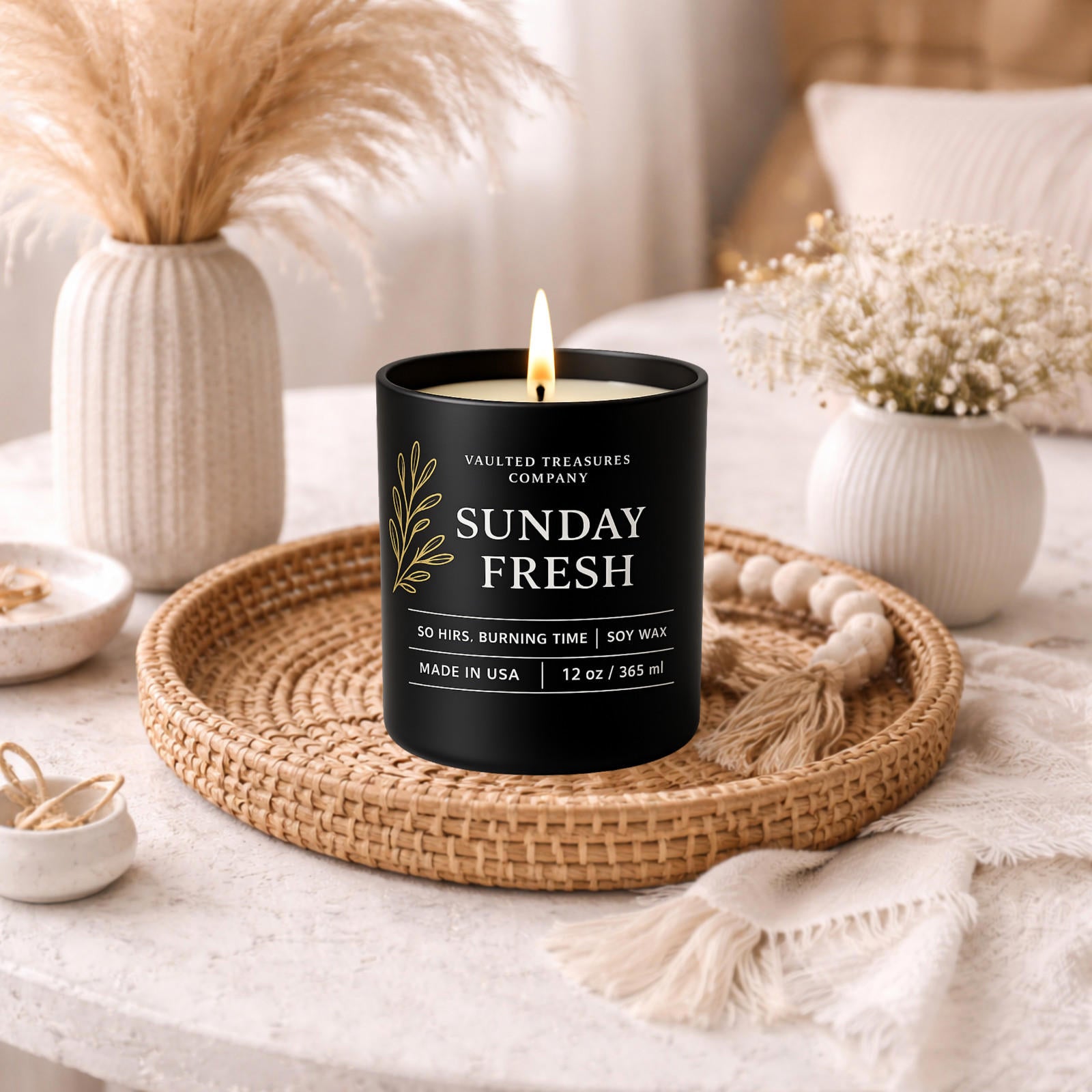 Sunday Fresh Handmade Premium Soy Candle 12oz