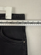 Laiketluo Mens Jeans Sz 31 Black - Metal Logo - Italy Design - Embroidered