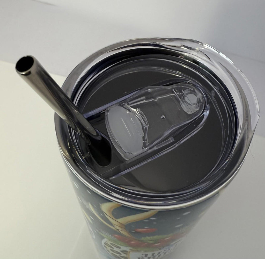 20 oz Just Bring Wine Stainless Steel Tumbler with Lid, Straw