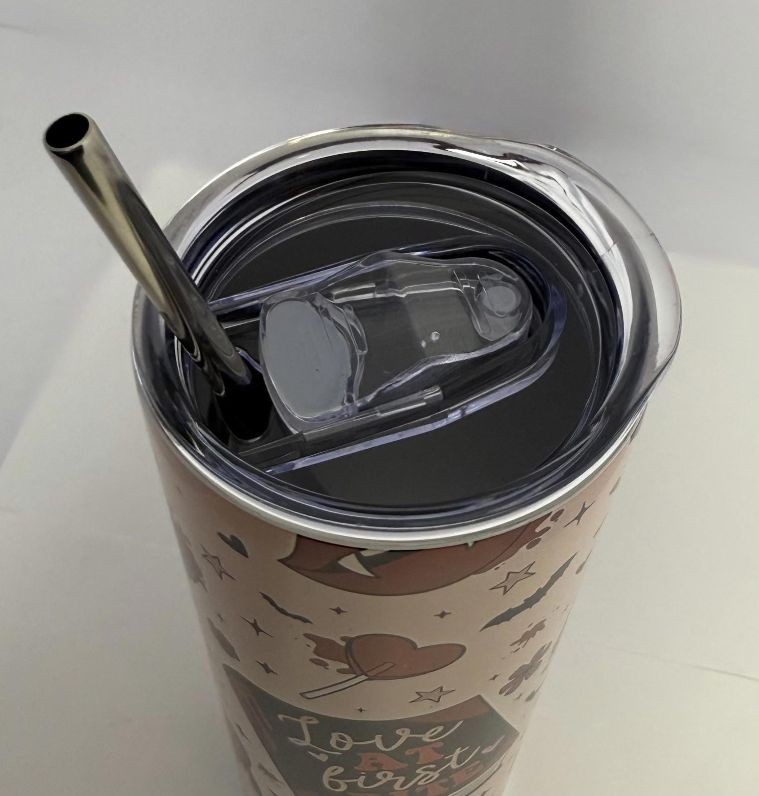 20 oz Love at First Bite Stainless Steel Tumbler with Lid, Straw